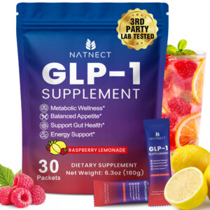 GLP-1 Supplement, Natural GLP 1 Booster Drink Mix for Weight Loss, Appetite Control and Metabolism Boost Support, Contains Yerba Mate, Garcinia Cambogia, Berberine (Raspberry Lemonade Flavor)